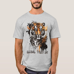 Camiseta Día mundial del tigre, tigre gruñón