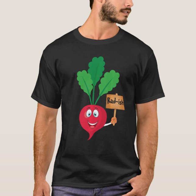 Camiseta Día Mundial del Vegetariano Cute Rad Ish Herbivore (Anverso)