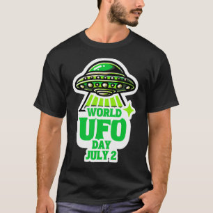 Camiseta Día Mundial Ovni 2 de julio Alienígenas Objetos Vo
