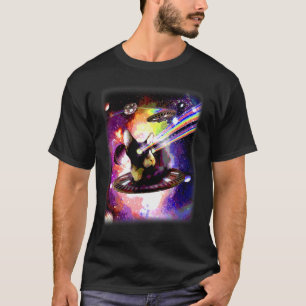 Camiseta Día Mundial Ovni Ca Galaxia Día Ovni Gato Gato Grá