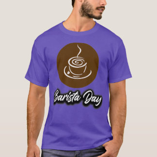 Camiseta Día nacional barista 2022 amante del café día bari