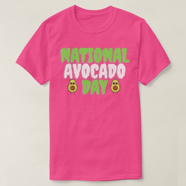 Camiseta día nacional de aguacate (Diseño del anverso)