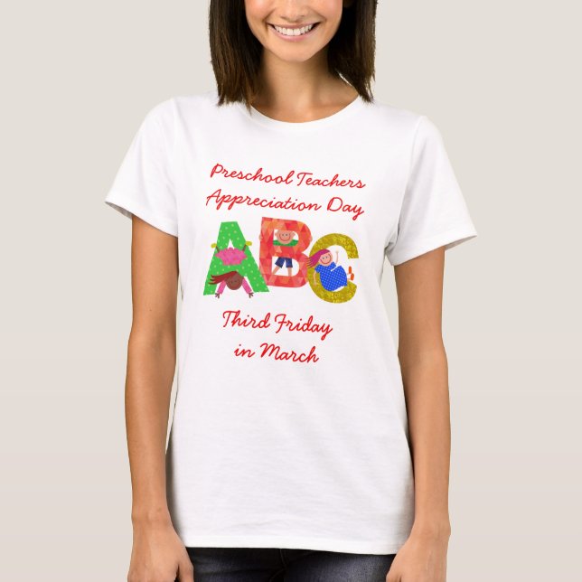 Camiseta Día Nacional de Apreciación de los Profesores de P (Anverso)