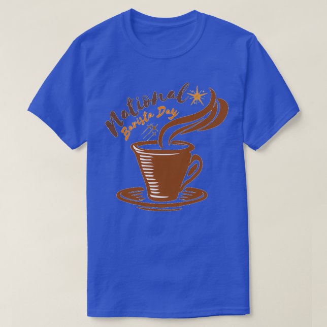 CAMISETA DÍA NACIONAL DE BARISTA DÍA DE BARISTA MARZO 01 12 (Diseño del anverso)