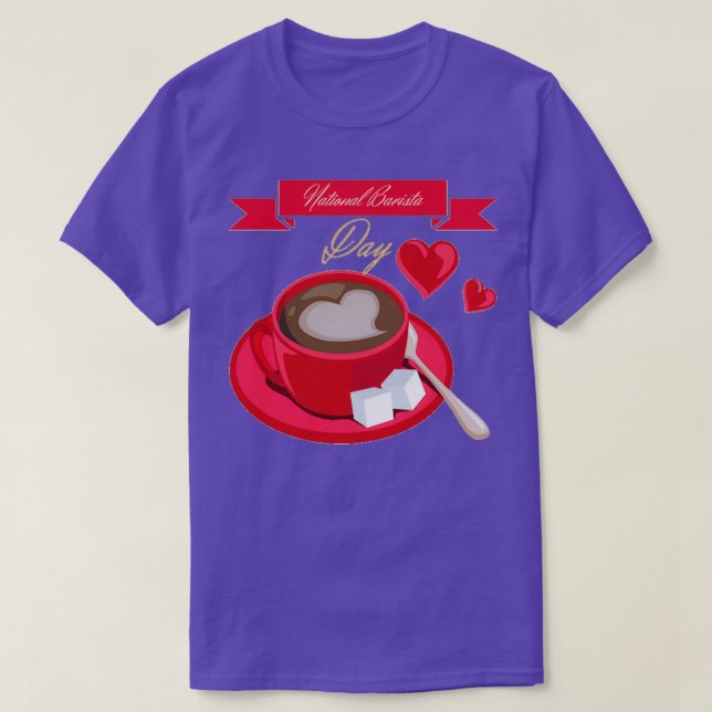 CAMISETA DÍA NACIONAL DE BARISTA DÍA DE BARISTA MARZO 01 8 (Diseño del anverso)