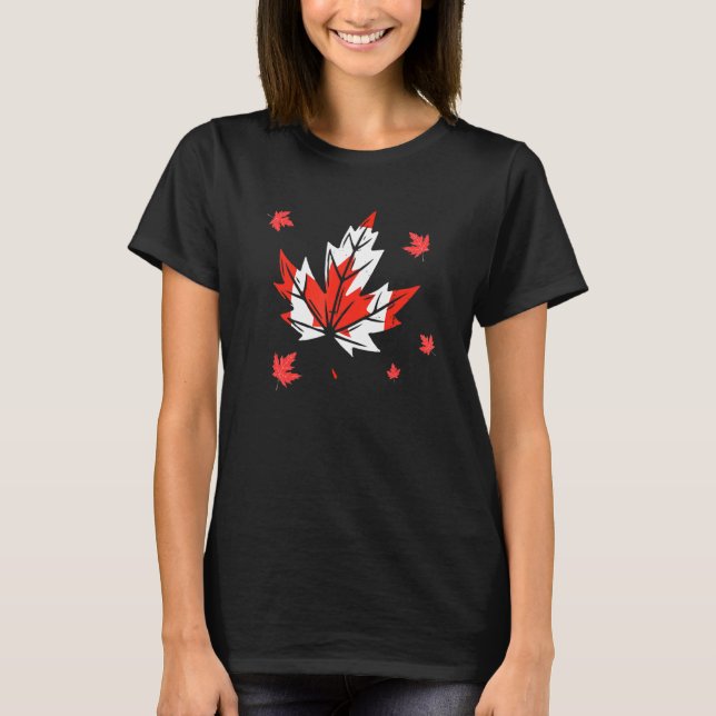 Camiseta Día Nacional de Canadá: Canción Patriótica de hoja (Anverso)