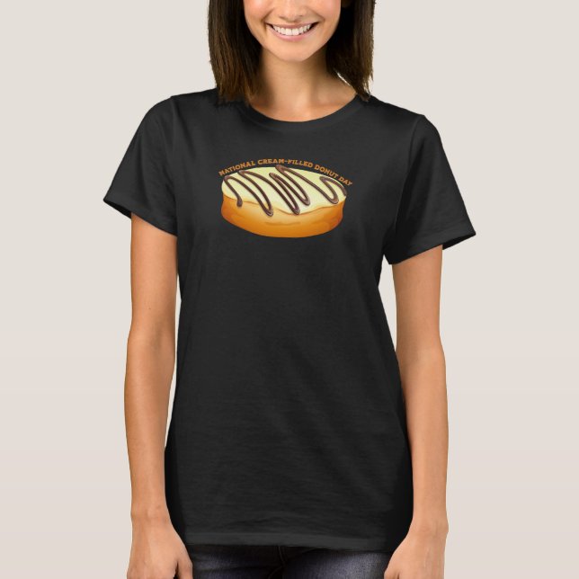 Camiseta Día Nacional de Donut Lleno De Crema (Anverso)