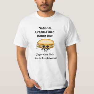 Camiseta Día Nacional de Donut Lleno de Crema - 14 de setie