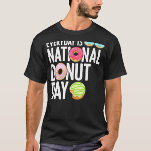 Camiseta Día nacional de donut: nuez de nogal derrame comid