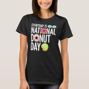 Camiseta Día nacional de donut: nuez de nogal derrame comid