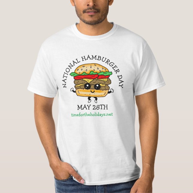 Camiseta Día Nacional de Hamburguesa 28 de mayo (Anverso)