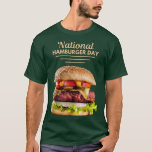 Camiseta Día Nacional de Hamburguesa 28 de mayo comida rápi