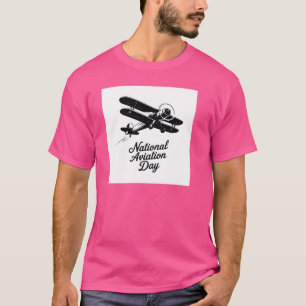 Camiseta Día Nacional de la Aviación Vector Diseño de Celeb