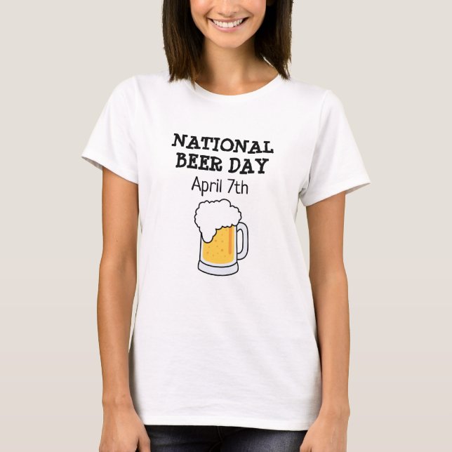 Camiseta Día Nacional de la Cerveza 7 de abril divertido ca (Anverso)
