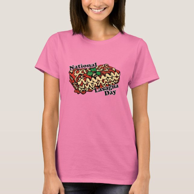 Camiseta Día Nacional de la Lasagna (Anverso)
