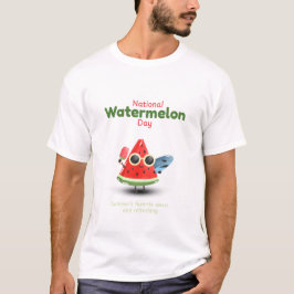 Camiseta Día Nacional de la Sandía Arte Cute de Verano