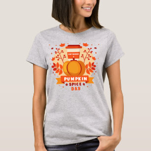 Camiseta Día Nacional de las Especias de Calabaza, café, ho