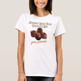 Camiseta Día Nacional de los Chocolates Llenados de Crema