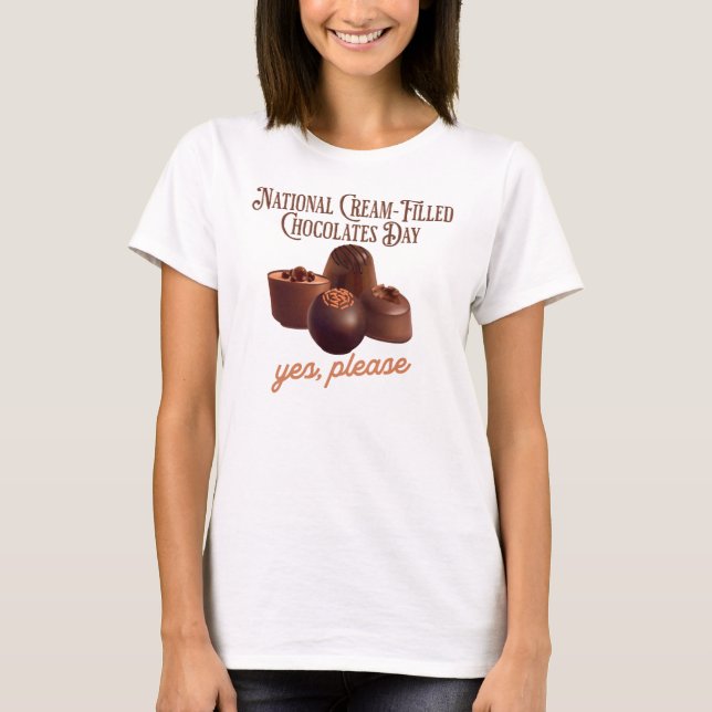 Camiseta Día Nacional de los Chocolates Llenados de Crema (Anverso)