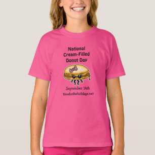 Camiseta Día nacional de los donut rellenos de crema - 14 d