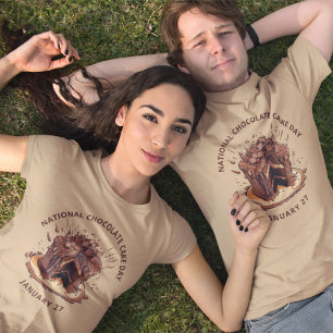 Camiseta Día Nacional Decadente del Pastel de Chocolate