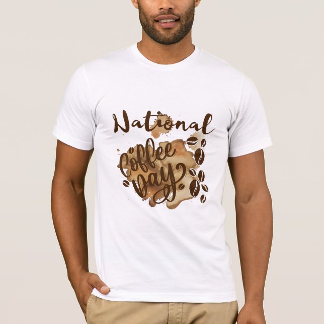 Camiseta Día Nacional del Café; amantes del café (Anverso)