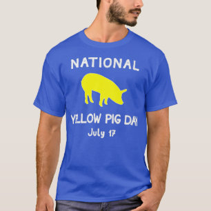 Camiseta Día nacional del cerdo amarillo Premium 4248