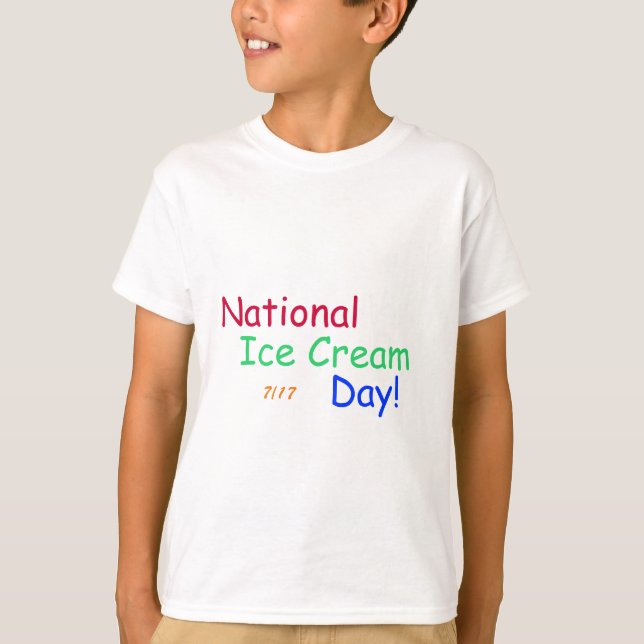 Camiseta Día Nacional del Helado (Anverso)