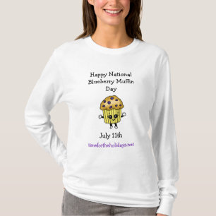 Camiseta Día Nacional del Muffin de Arándano Azul 11 de jul