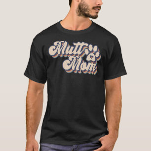 Camiseta Día Nacional del Mutt de Mamá Perro Retro