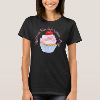 Camiseta Día Nacional del Pastel de Vainilla, cereza arriba