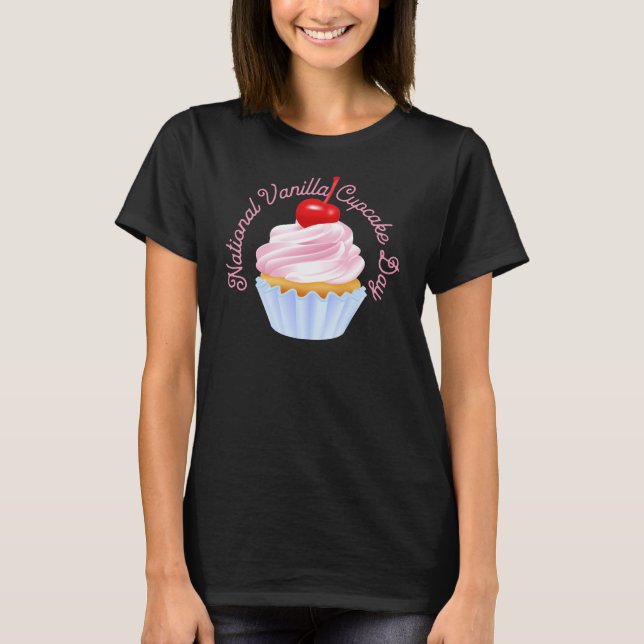 Camiseta Día Nacional del Pastel de Vainilla, cereza arriba (Anverso)