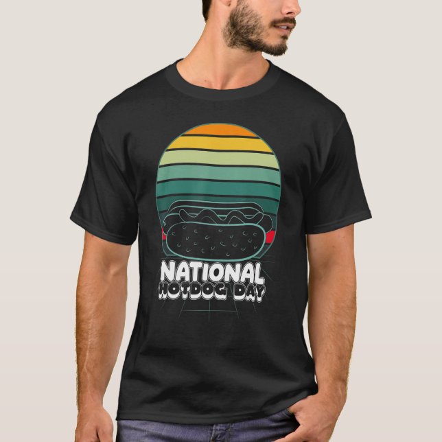 Camiseta Día Nacional del Perro Caliente Feliz Día del Perr (Anverso)