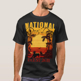 Camiseta Día Nacional del Perro Retro Sunset