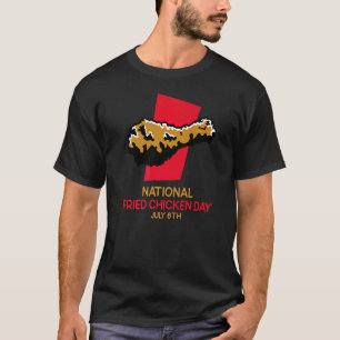 Camiseta Día Nacional del Pollo Frito 6 de Julio Favor Amer