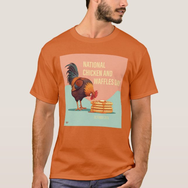 Camiseta Día Nacional del Pollo y el Waffle: 20 de octubre (Anverso)