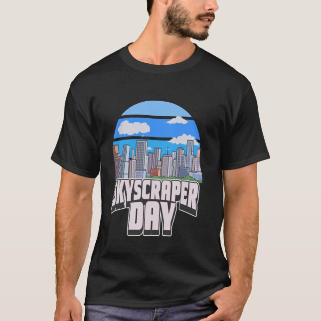 Camiseta Día Nacional del Rascacielos Edificios para Visita (Anverso)