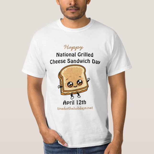 Camiseta Día Nacional del Sándwich de Queso a la Parrilla - (Anverso)