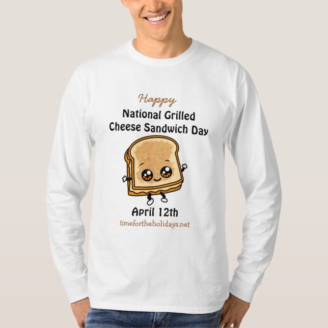 Camiseta Día Nacional del Sándwich de Queso a la Parrilla - (Anverso)