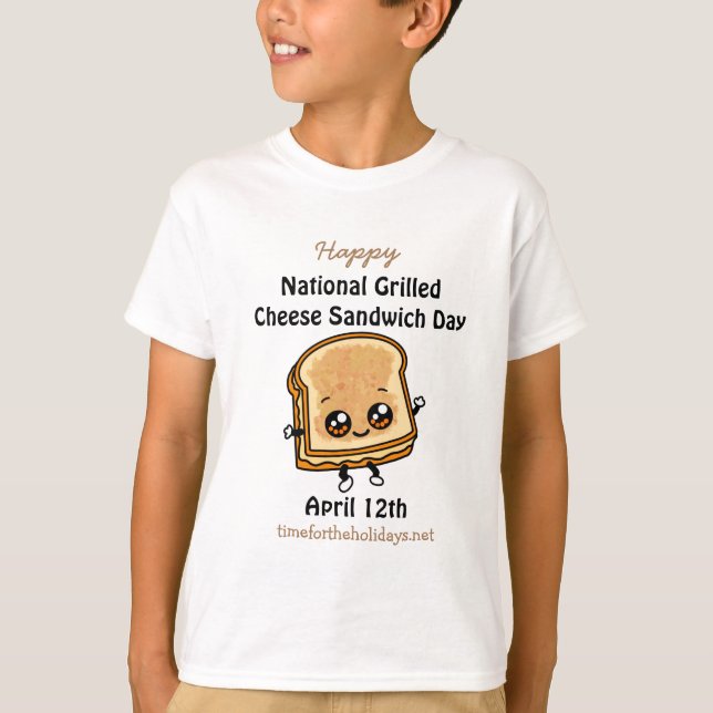 Camiseta Día Nacional del Sándwich de Queso a la Parrilla - (Anverso)