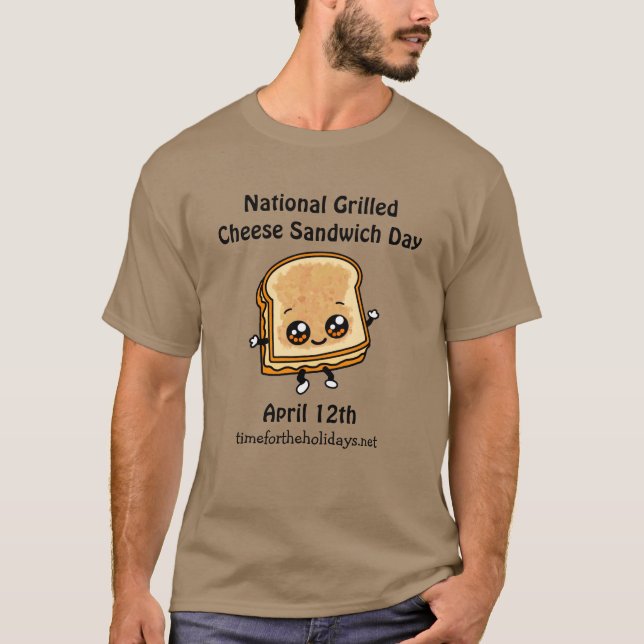 Camiseta Día Nacional del Sándwich de Queso a la Parrilla - (Anverso)