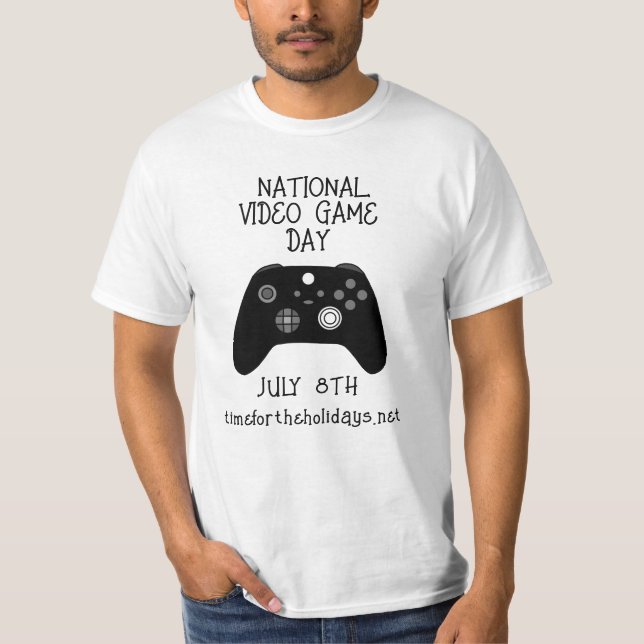 Camiseta Día nacional del videojuego 8 de julio (Anverso)
