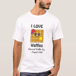 Camiseta Día Nacional del Waffle 24 de Agosto Festividad de