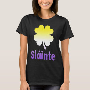 Camiseta Día no binario de San Patricio Shamrock LGBTQ Enby
