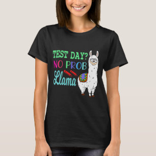Camiseta Día No Prob Llama Día de Prueba No Problema Día de