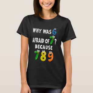 Camiseta Dia número gracioso por qué tenía seis miedos de 7