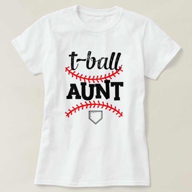Camiseta Día orgulloso del juego de béisbol de tía Women's (Diseño del anverso)