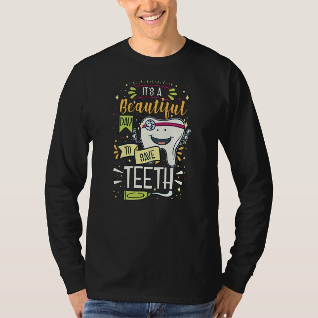 Camiseta Día para salvar a los dientes Higienistas (Anverso)