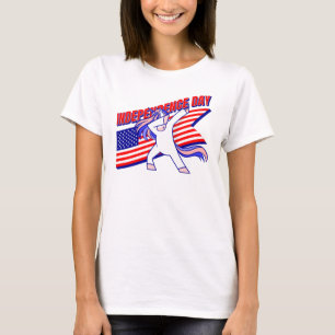 Camiseta día patriótico de la independencia estadounidense