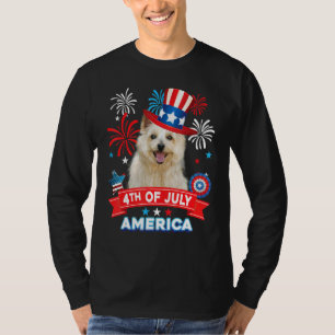 Camiseta Día Patriótico del 4 de Julio Norwich Terrier Perr
